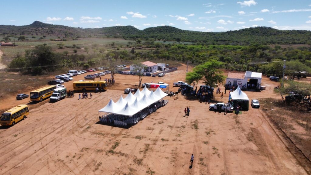 Imagem aérea de área de cooperativa rural que através do FINAPOP conseguem crédito para cooperativas